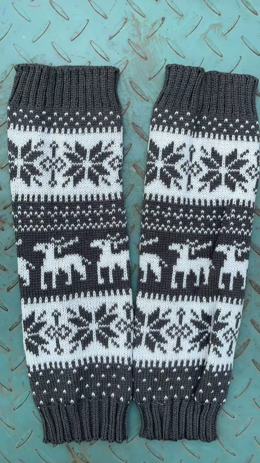 Теплоудерживающие шерстяные в gaiters, сапоги, со снежинками, опт