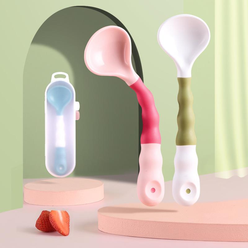 Baby Twist Spoon PP Training Spoon Baby Feeding Soft Spoon Children Feeding Tableware Baby Twist Spoon