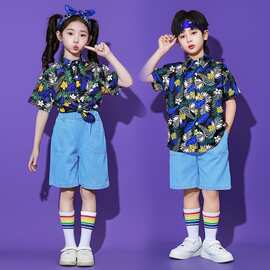 儿童啦啦队小学生复古怀旧港风演出服装幼儿园舞蹈表演服运动会