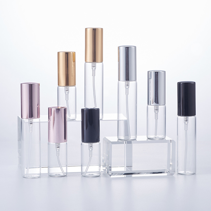 5ml-10mlスプレー分注ボトル ガラス香水瓶 携帯用サンプル包装材 透明ボトル 即納 空ボトル|undefined