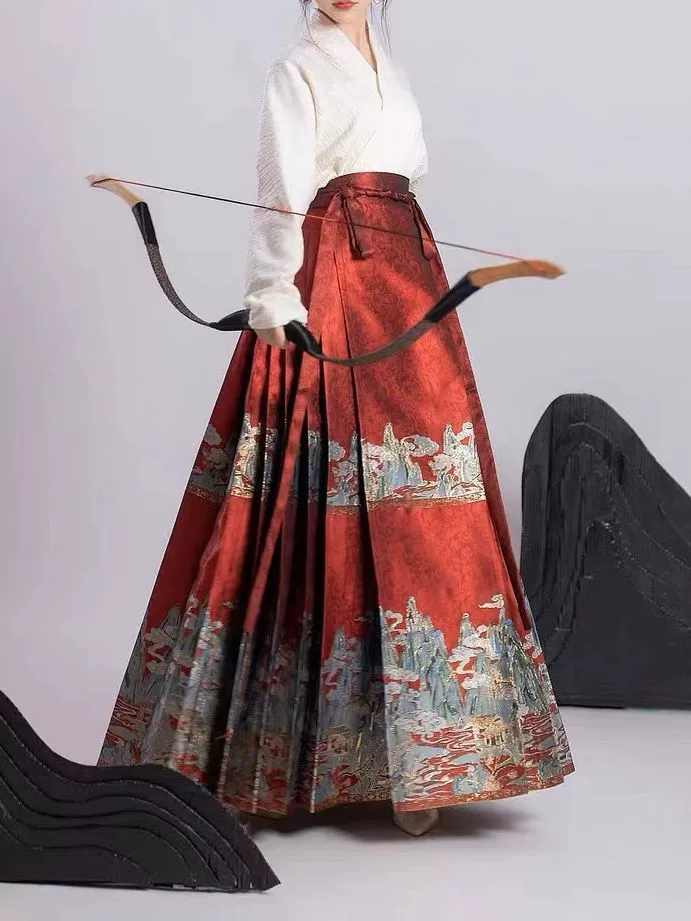 Ming Hanfu Qianли Цзяншань рукава самолета новый китайский имитационный макияж