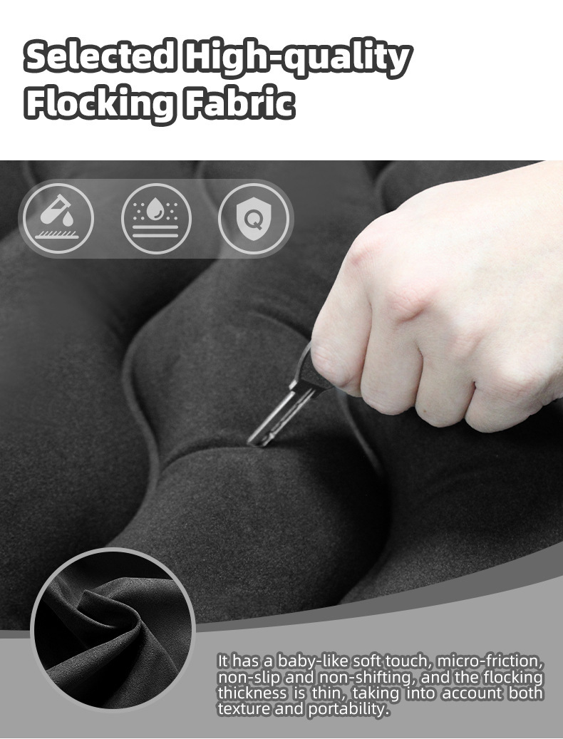Cross-Border Universal Car Inflatable Bed, Car Rear Seat Air Mattress, Foldable Sleeping Inflatable Mattress, Travel Car Mattress