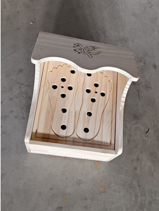 Wooden Foot Massage Box Square Moxibustion Base for Home Wellness 3KG key features