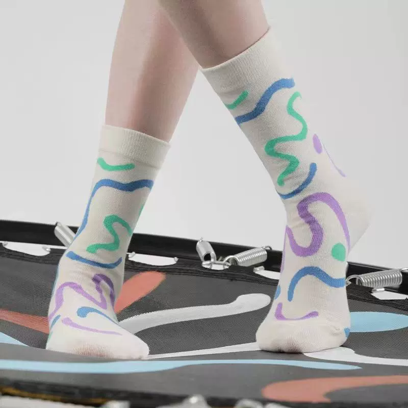 Tide, design knee socks for students, mid-length