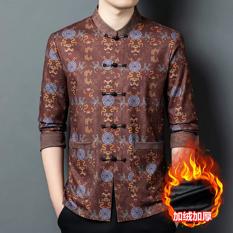 品牌高端男装2025新款新中式国风外套中老年唐装上衣爸爸开衫外套