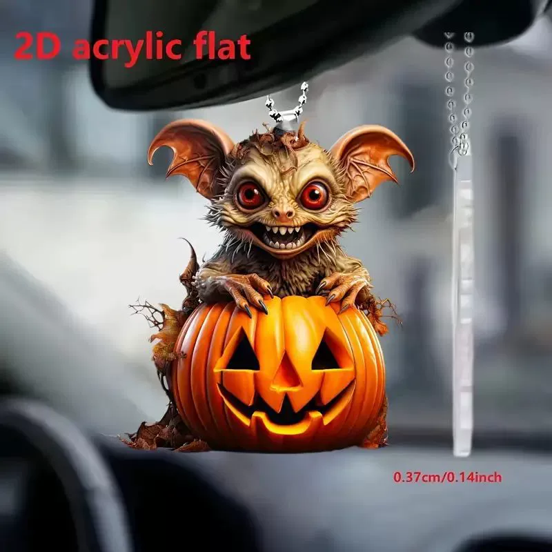 Хэллоуин Акрил длинные уши странные праздничные подвески трансграничные новые плоские автомобильные зеркала заднего вида украшения для вечеринок подвески