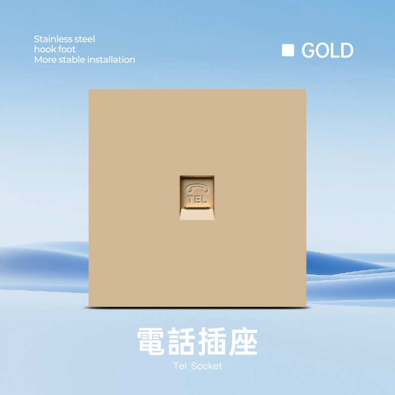 Interruptor y Tomacorriente de Pared Ultrafino Estándar Europeo de Bronce de Estaño y Fósforo Mecánico para Pared image 40