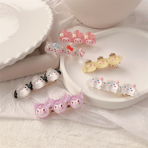 Cute and versatile girl duckbill clip Pacha dog Kurome ins cartoon hairpin student bangs clip hairpin headdress