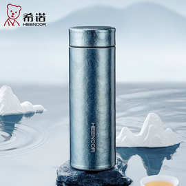 希诺保温杯钛杯纯钛高档商务车载便携养生杯子礼盒泡茶家用水杯男