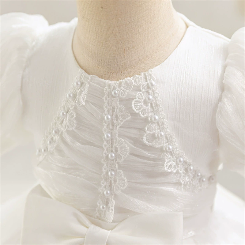 Children's white wedding dress girl's for princess, (Physicals), wholesale, autumn