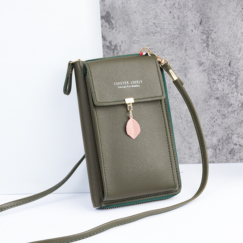 2022 nueva venta al por mayor de gran capacidad multi-funcional moda simple hoja hombro pequeño bolso crossbody bolso del teléfono para las mujeres
