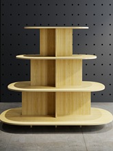 中岛柜展示台礼品展台便利店推头货架母婴货架烟酒柜台圆形置物架