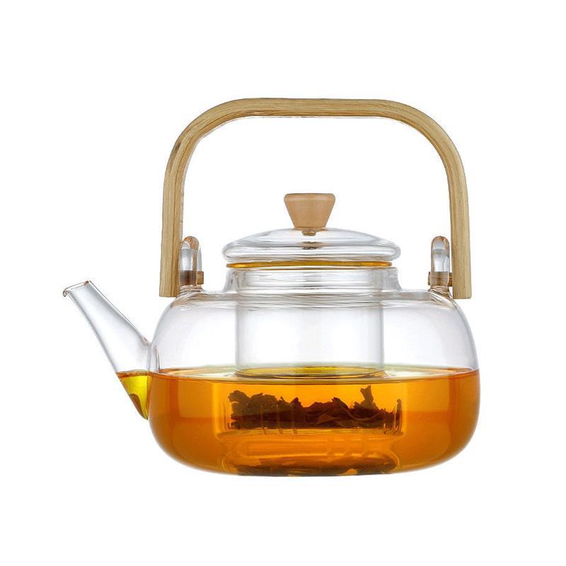 茶壺、炭火ガラスティーポット、大容量、厚みのある耐熱家庭用茶炭カンフーティーセット|undefined