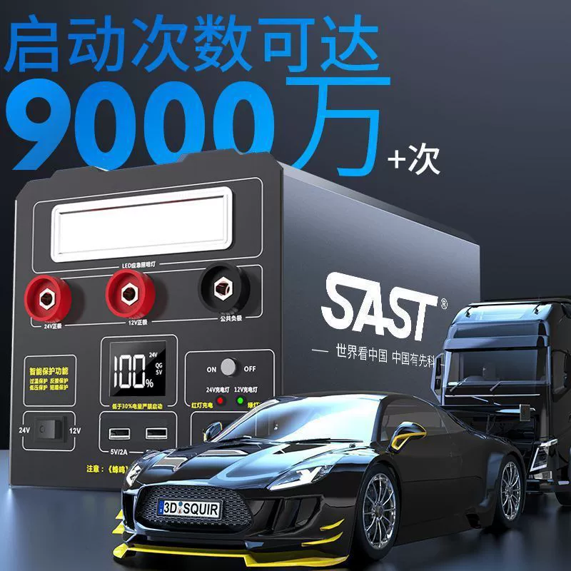 SAST официальный 500W наружный 24V/12V мобильный мощный стартовый источник, стартер для грузовика, тяжелый грузовик, электрический старт за секунды, Leide Co., Ltd.