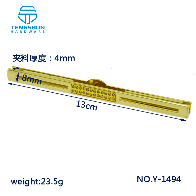 Directo de fábrica nuevo clip de hardware de embrague diamante cartera clip de hardware diamante clip lateral clip de noche bolsa lateral