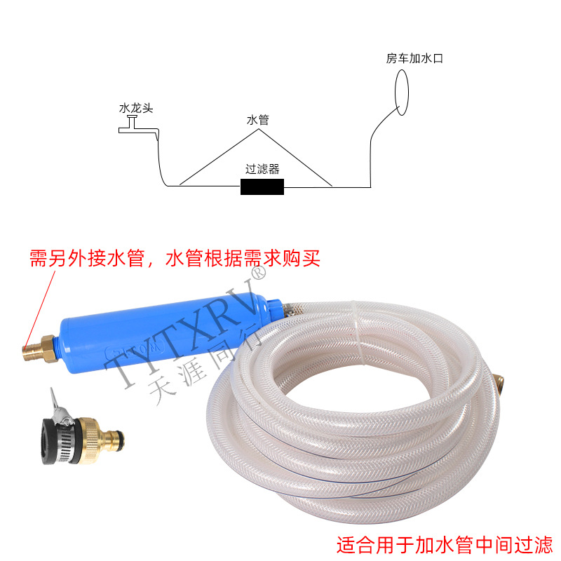 RV Filtro de agua Filtro de agua Filtro de red Filtro Filtro Grifo de agua de conexión rápida Agua potable Filtro de agua Inyección de agua