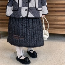 童裙莱抱抱2023秋冬季新品韩国童装韩版洋气气质加棉刺绣女童腰裙