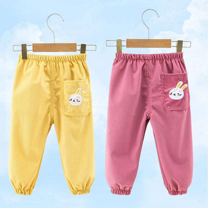 아동용 바지 [버건디+옐로우]