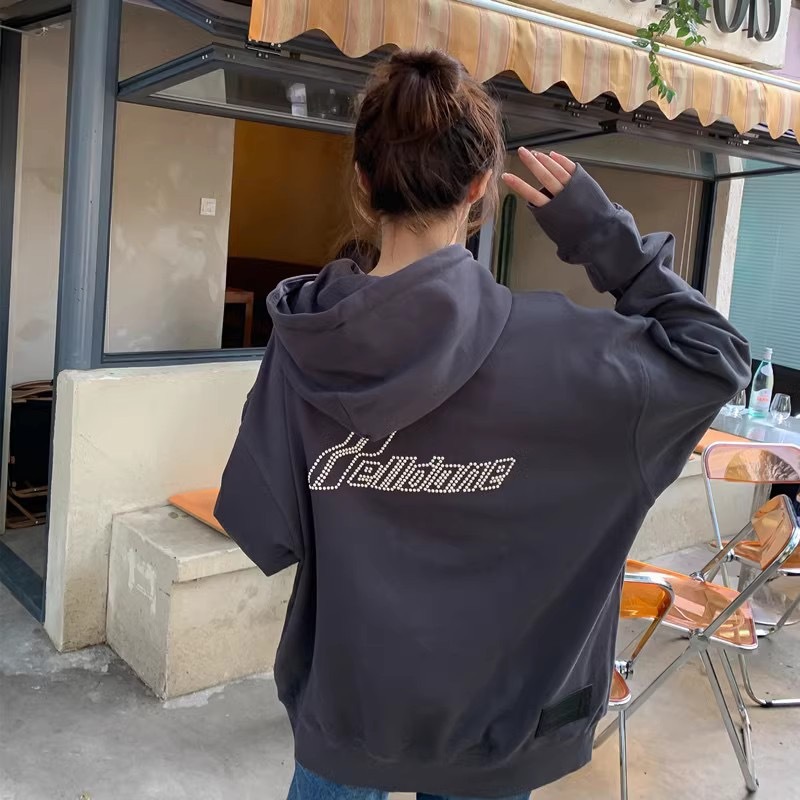潮牌高街WE11立体印花小熊休闲宽松情侣T恤男女同款卫衣外贸批发|undefined