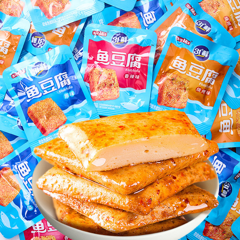 Salted Goods Shop 31 ° Fresh Fish Tofu Snacks, Casual Snacks, Tofu in Small Packages, Dried Tofu Ready to Eat, Satisfying Cravings for Late-Night Snacks Salted Goods Shop 31 ° Fresh Fish Tofu Snacks, Casual Snacks, Tofu in Small Packages, Dried Tofu Ready to Eat, Satisfying Cravings for Late-Night Snacks