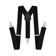 男女成人西裤背带胶扣背带夹2.5cm松紧弹力织带吊裤带弹力舒适