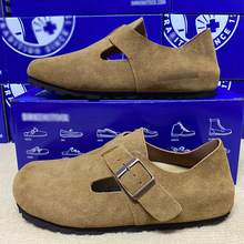 现货BK勃肯鞋全包男女同款真皮软木厚底内增高博肯鞋单鞋休闲鞋