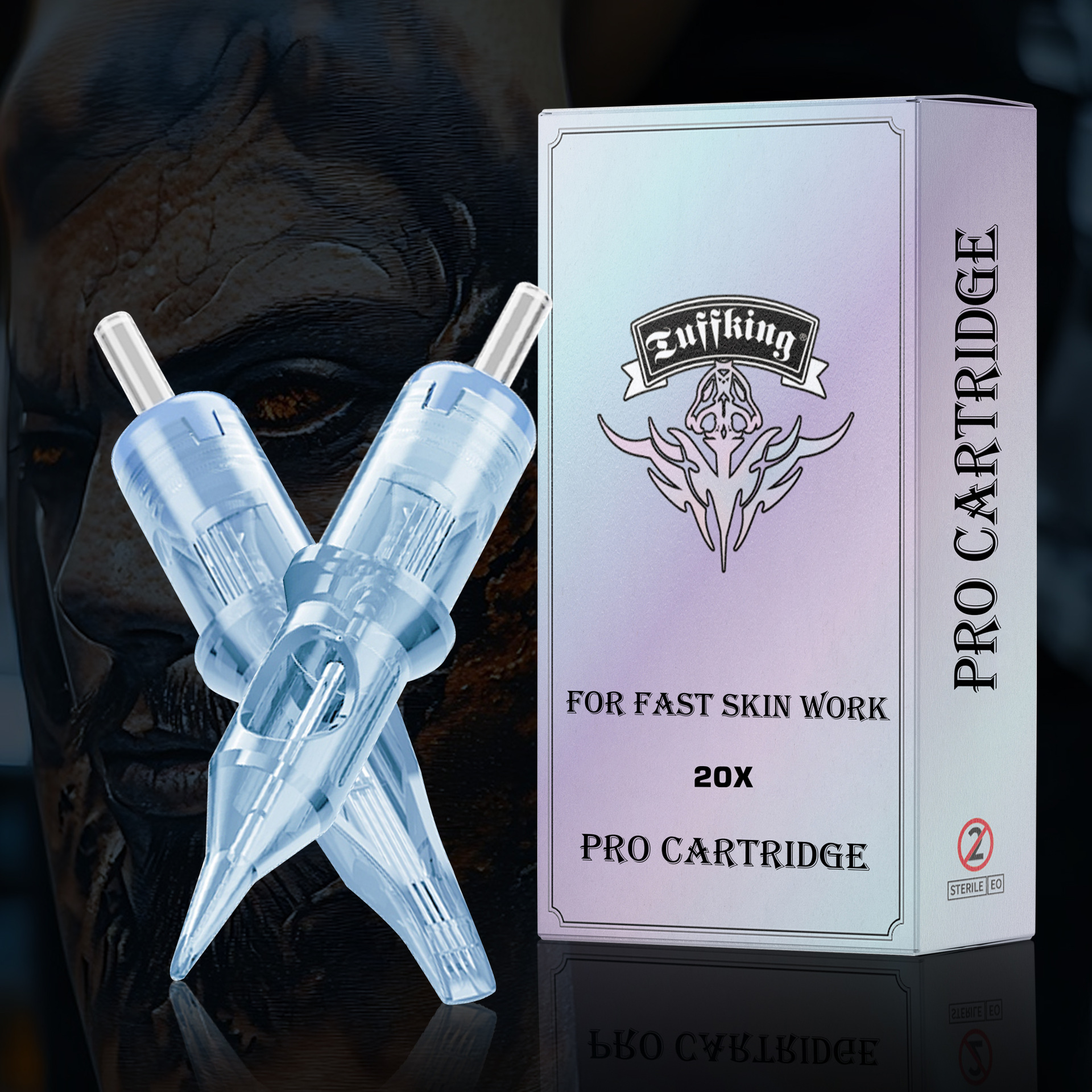 Agujas para tatuajes transfronterizas, agujas integradas, pequeñas agujas azules para dibujar líneas y sombreado, todos los modelos para tatuajes de cejas, tatuajes y consumibles de bordado, máquinas de tatuar.
