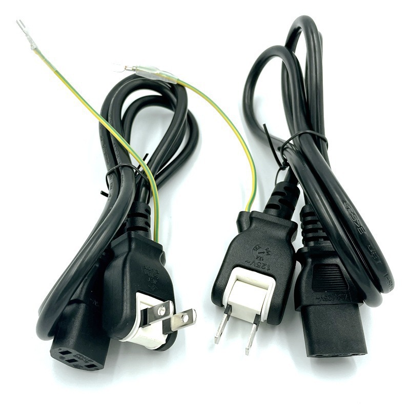 日规旋转两插电源线 PSE认证旋转两插母头 公母对接延长线 AC线