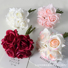 5头玫瑰花仙子之吻仿真花高级手感保湿婚庆装饰场景布置手捧花束