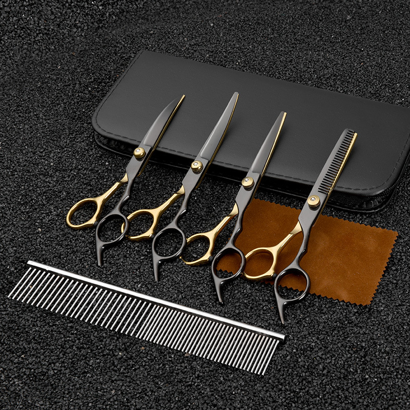 Pet Grooming Dog Cutting Set Dogs, Curved Scissors For Teddy, Hair Trimming Tool_voghion.com