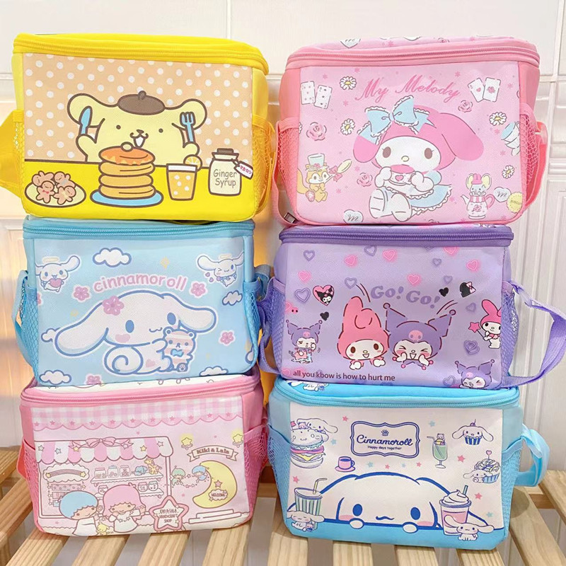 Kurumi Cinnamon Dog Little White Dog Lunch Box Bag Cartoon Diagonal Cross Hand-held Insulation and Cold Insulation Elementary School Lunch Box Bag New