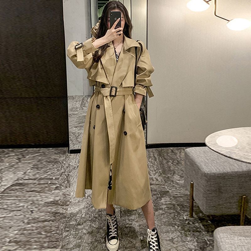 新款风衣外套女小个子韩版中长款洋气时尚流行大衣休闲高级感系带|undefined