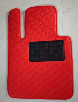 for cross-border sales; a five-piece PU – Universal Foot Pad - big-red-and-red-line-right-hand-drive-five-piece-set