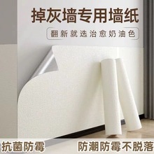 墙纸掉灰墙自粘防水防潮贴壁纸遮丑装饰家用宿舍3d墙贴白色皮