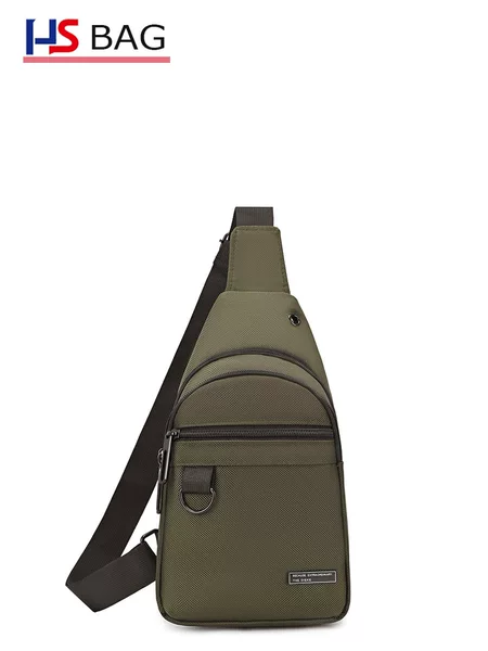 Silk Chest Bag Autum New Large-Capacity Casual Men's Bag Lightweight Simple Water-Repellent Oxford Cloth Crossbody Backpack