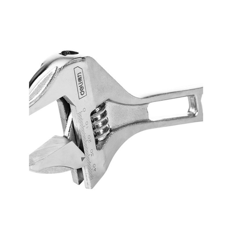 得力卫浴扳手短柄大开口器维修下水器管道空调活口扳手 DL120200