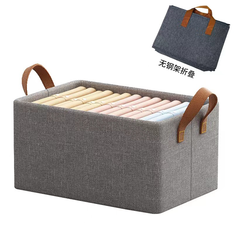 Caja de almacenamiento de ropa plegable de tela con diseño de pata de gallo para uso doméstico en el dormitorio, organizador de armario.