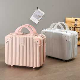 902迷你手提化妆箱14寸行李箱密码旅行登机箱复古轻便收纳化妆包