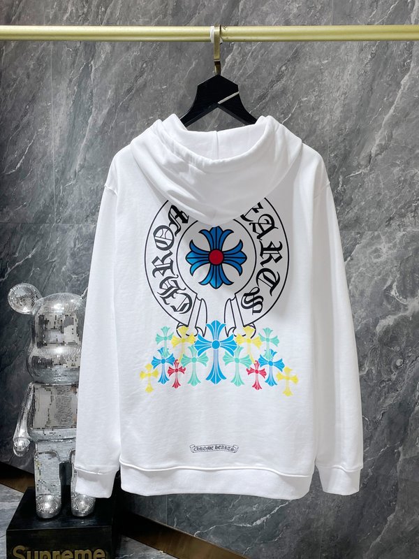 Chrome Heart Hoodie 克罗伈十字架连帽卫衣跨境宽松男女拉链帽衫|undefined