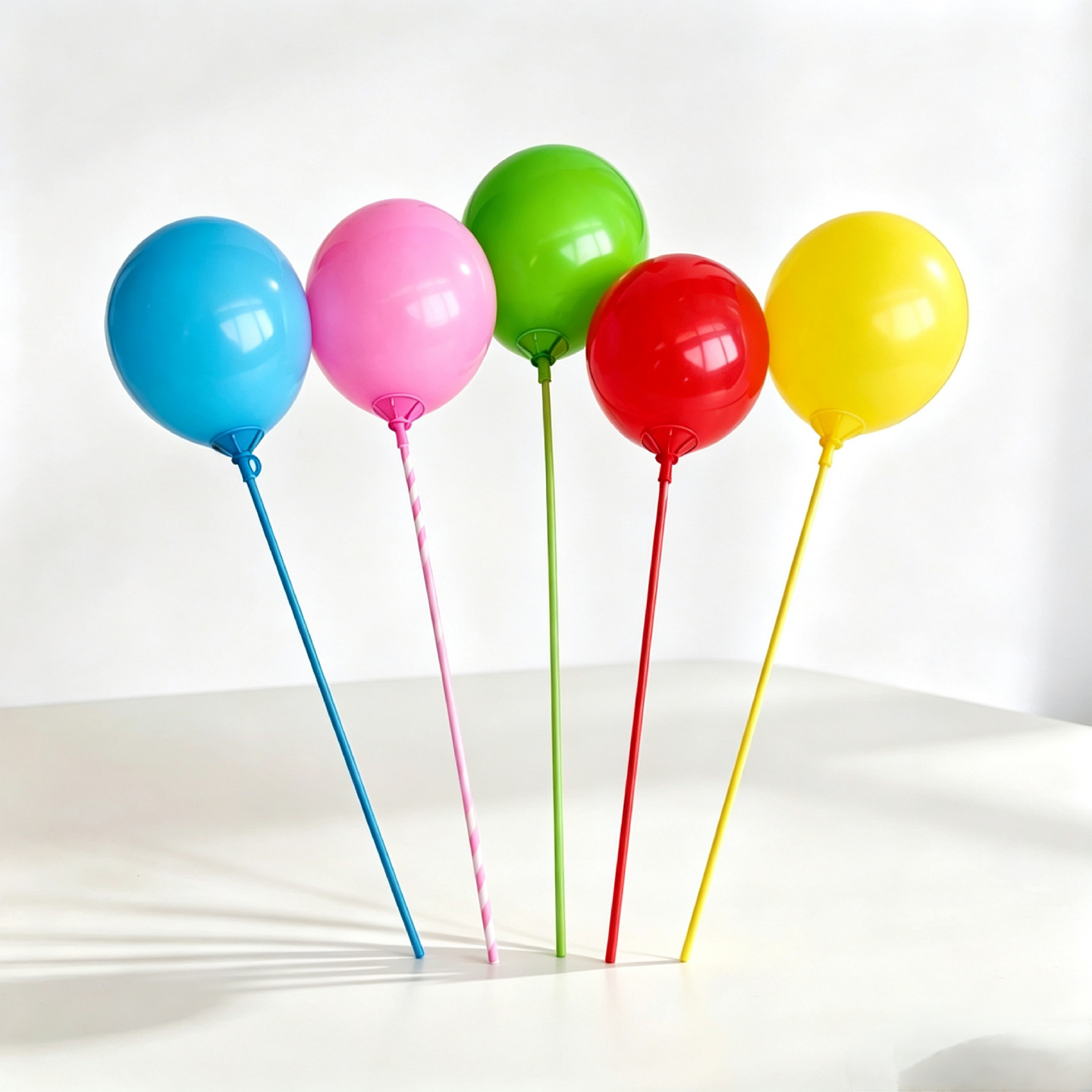 Soporte desechable de papel extendido de 35 cm para globos, para decoración de pasteles en fiestas, soporte de plástico con varilla para globos image 4