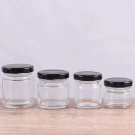 厂家现货透明圆形玻璃瓶75ml 100ml 蜂蜜燕窝果酱瓶密封罐带盖
