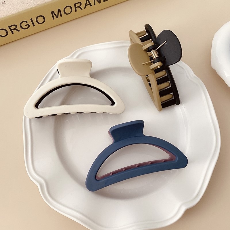 Horquilla de nuevo clip de la cabeza retro francés horquilla updo clip de pelo lindo clip de tiburón de doble cara accesorios para el cabello japonés y coreano