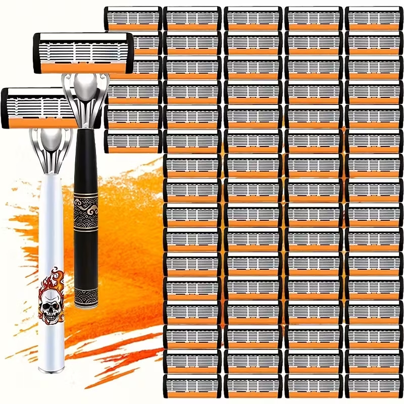 Luxury Men's Razor Manual Razor Stainless Steel Blade Facial Cleaning Knife Shaving Knife Wholesale Luxury Men's Razor Manual Razor Stainless Steel Blade Facial Cleaning Knife Shaving Knife Wholesale
