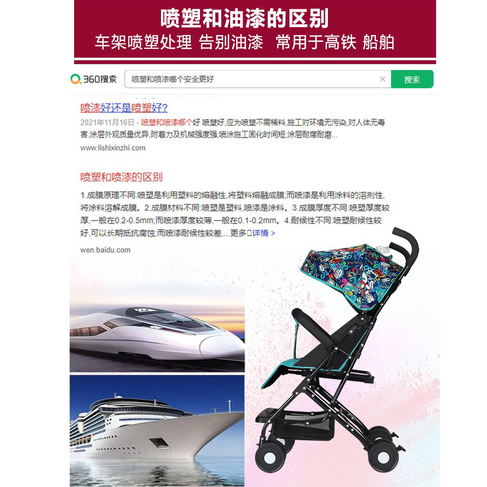 Carrinche de bebé se puede sentar y acostar y plegable ligero para bebés, carro de bebé transfronterizo multifuncional para niños