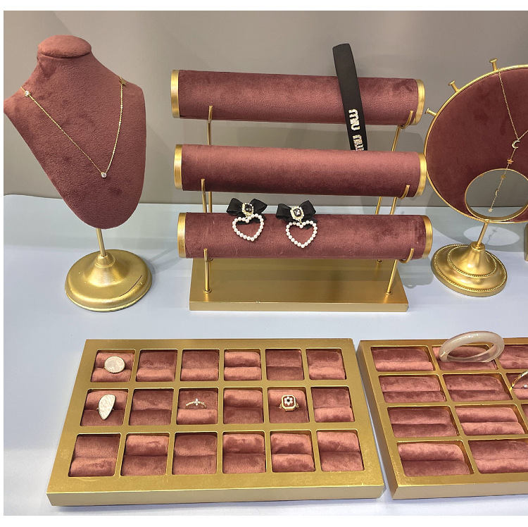 Fashion Solid Color Metal Jewelry Rack 1 Piece