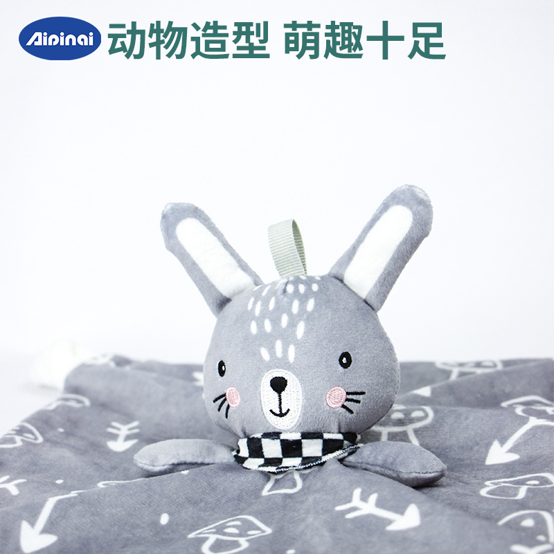 Aipinqi zorro nórdico toallas para dormir bebé toallas para dormir peluche animales juguetes para bebés al por mayor en stock image 3