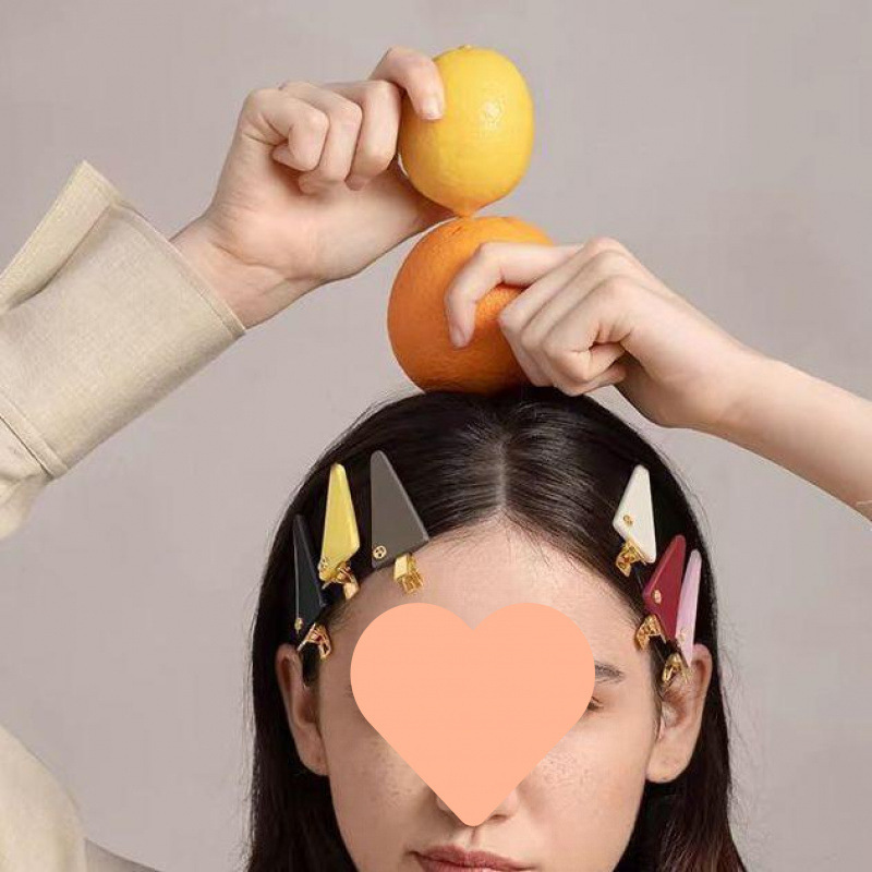 小众设计三角形化妆夹基础百搭无痕发卡碎发刘海夹洗脸鸭嘴夹发饰|undefined