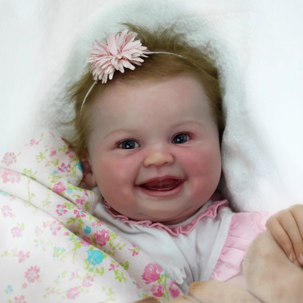 Kit de muñeca reborn 22 pulgadas sonrisa cara realista toque real