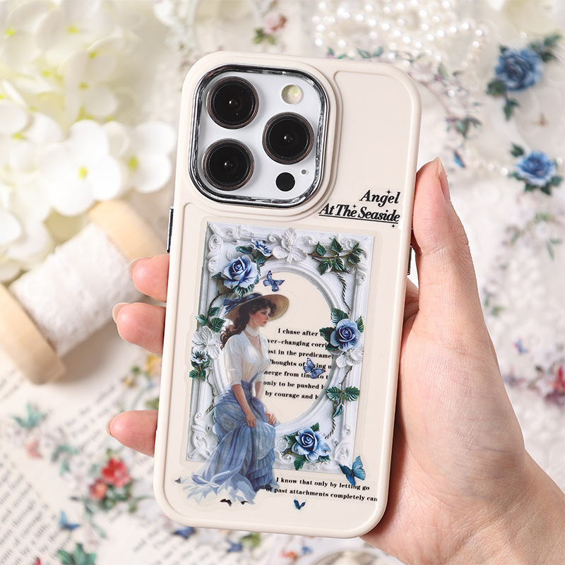 Libros transparentes a prueba de agua pet marco pegatinas DIY foto decoración pegatinas marcos de fotos pegatinas floral papelería