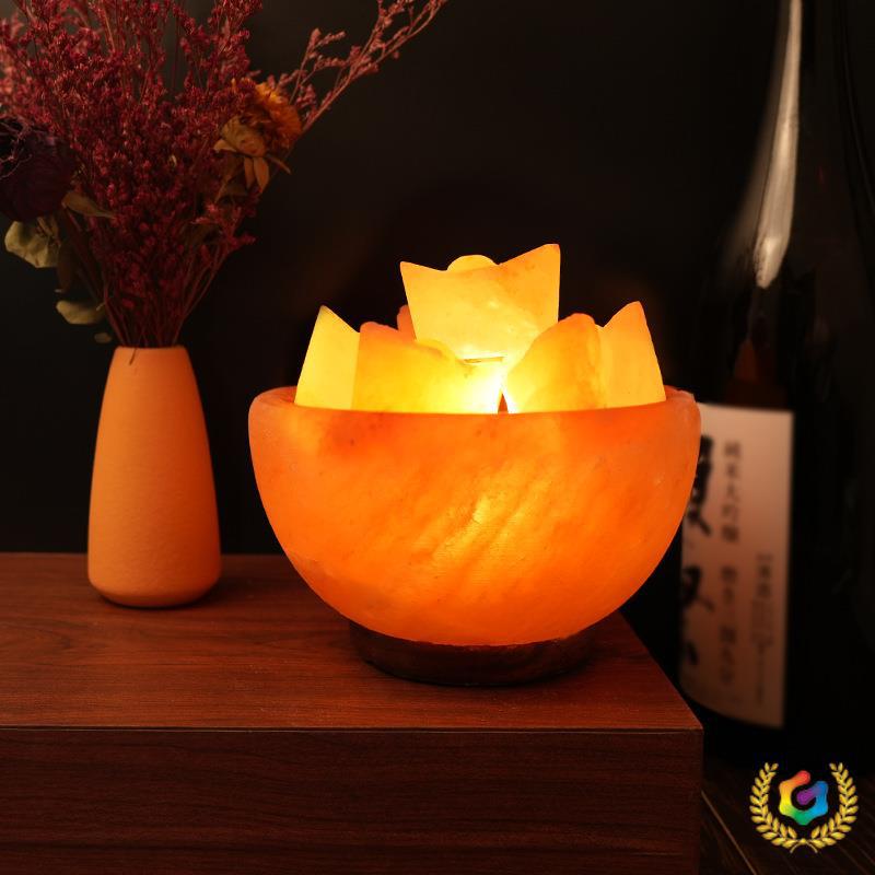 ®喜马拉雅盐灯矿物雕刻灯水晶盐灯氛围灯床头灯具摆件小夜灯台灯